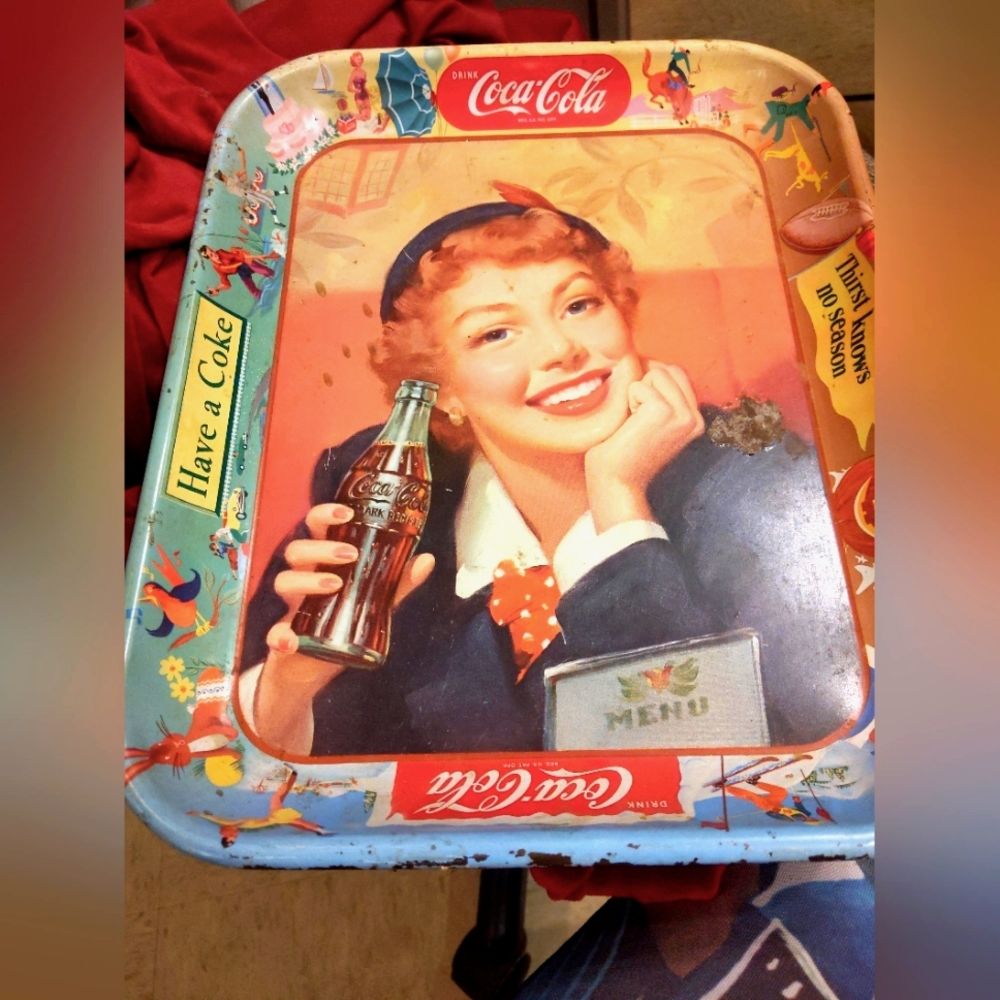 Antique CocaCola tray rare